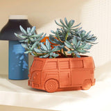 VW Bisop Bus  Planter: Terracotta